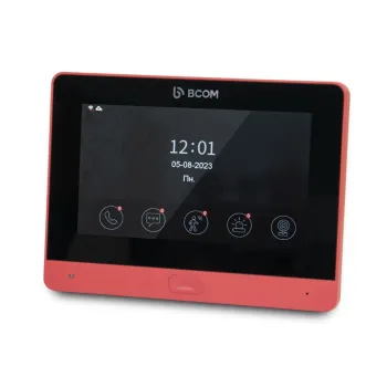 BCOM BD-760FHD/T Red, Wi-Fi відеодомофон 7", IPS дисплей, Tuya Smart, Full HD