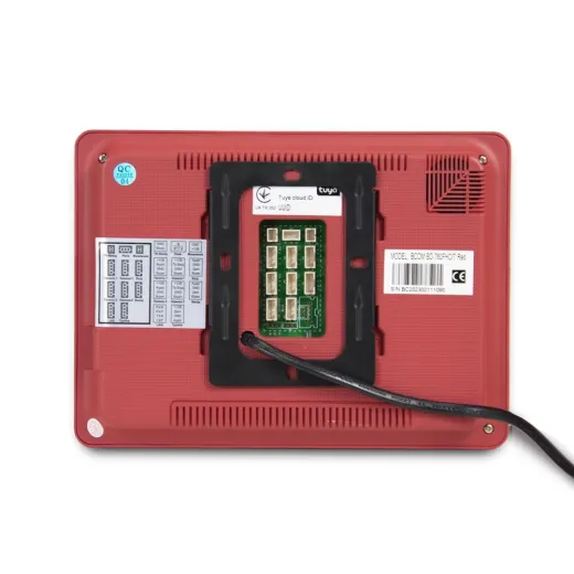 Комплект Wi-Fi відеодомофона 7" BCOM BD-760FHD/T Red + виклична панель BCOM BT-400FHD Black, Tuya Smart, Full HD - 2488777