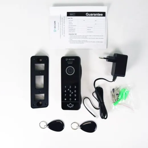 BCOM BT-400FHD-AC Black, відеопанель Full HD 1080P, клавіатура, зчитувач Mifare, керування замком - 301093