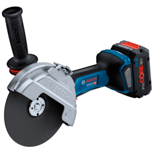 Bosch GWS 18V-180 P Professional, акумуляторна кутова шліфмашина 180 мм, безщітковий двигун, 3 диски в комплекті, без акумулятора та зарядного пристрою - 0.601.9H6.L01
