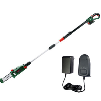 Bosch UniversalChainPole 18, акумуляторний телескопічний висоторіз з шиною 20 см та акумулятором 2.5 Ah