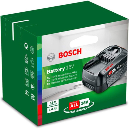 Bosch PBA 18V 6.0 Ah W-B, акумулятор Li-Ion 18 В 6.0 А·год, система Power for ALL, 1600A00DD7 - 1.600.A00.DD7
