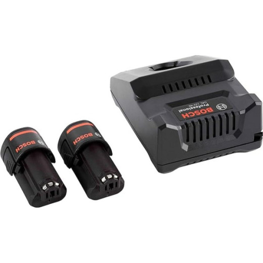 Bosch GBA 12V 2.0Ah + GAL 12V-40 (1600A019R8), набір 2 акумулятори 12 В 2.0 Ah та зарядний пристрій - 1.600.A01.9R8