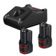 Bosch GBA 12V 3.0Ah + GAL 12V-40 (1600A019RD), набір 2 акумулятори 12 В 3.0 Ah та зарядний пристрій