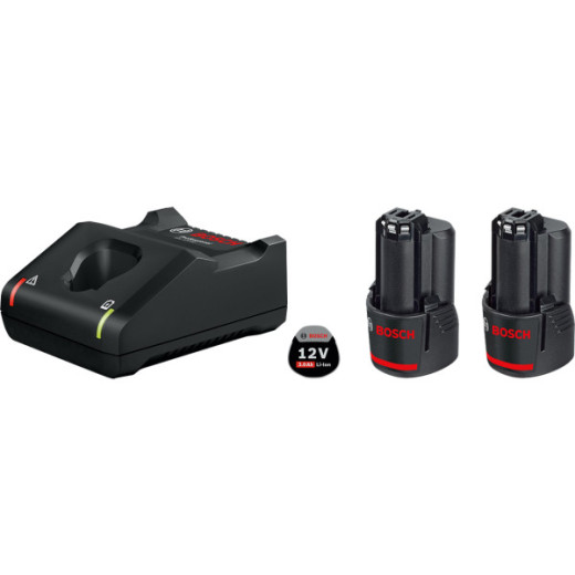 Bosch GBA 12V 3.0Ah + GAL 12V-40 (1600A019RD), набір 2 акумулятори 12 В 3.0 Ah та зарядний пристрій - 1.600.A01.9RD