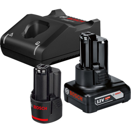 Bosch GBA 12V 2.0Ah + GBA 12V 4.0Ah + GAL 12V-40 (1600A01NC9), набір 2 акумулятори та швидкозарядний пристрій - 1.600.A01.NC9
