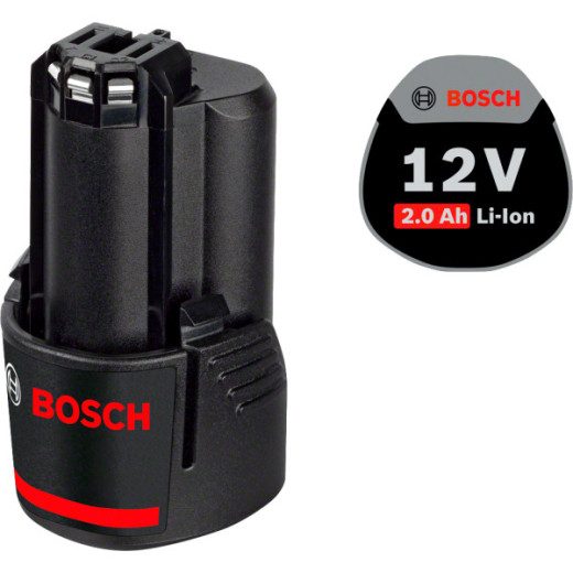 Bosch GBA 12V 2.0 Ah Professional, акумулятор Li-Ion 12 В 2.0 А·год, 1600Z0002X - 1.600.Z00.02X