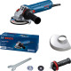 Bosch GWS 12-125 S Professional, кутова шліфувальна машина 1200 Вт, диск 125 мм, регулювання обертів, KickBack Control, плавний пуск