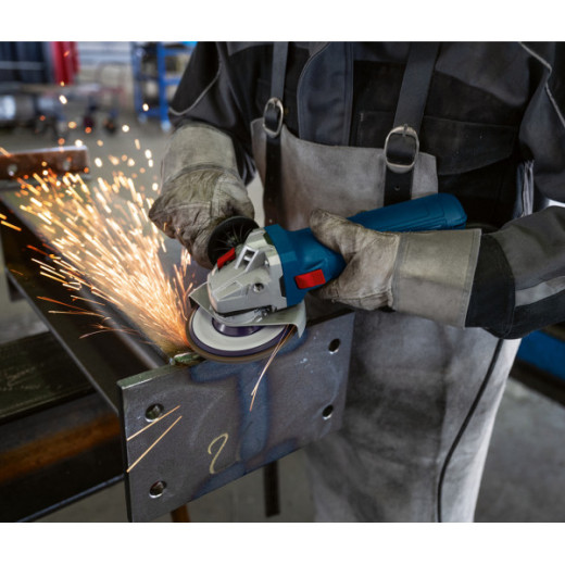 Bosch GWS 12-125 Professional, кутова шліфувальна машина 1200 Вт, диск 125 мм, Restart Protection - 0.601.3A6.101