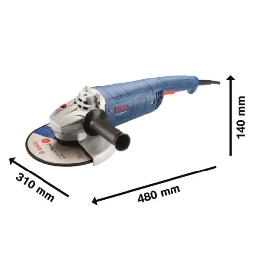 Bosch GWS 2200 Professional, кутова шліфувальна машина 2200 Вт, диск 180 мм - 0.601.8C0.320