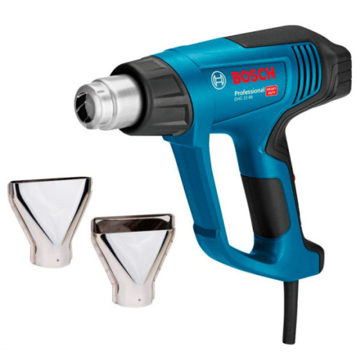 Bosch GHG 23-66 Professional, технічний фен потужністю 2300 Вт з цифровим регулюванням температури та двома насадками - 0.601.2A6.300