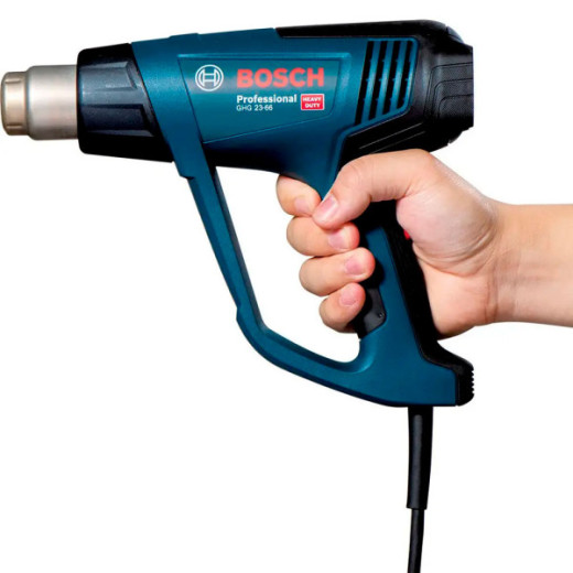 Bosch GHG 23-66 Professional, технічний фен потужністю 2300 Вт з цифровим регулюванням температури та двома насадками - 0.601.2A6.300