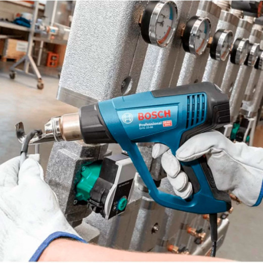 Bosch GHG 23-66 Professional, технічний фен потужністю 2300 Вт з цифровим регулюванням температури та двома насадками - 0.601.2A6.300