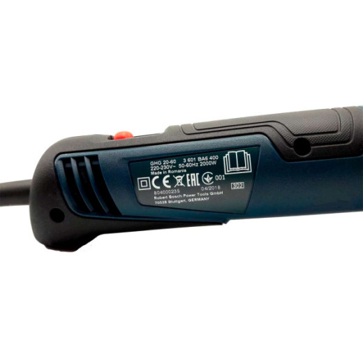 Bosch GHG 20-60 Professional, технічний фен потужністю 2000 Вт з регулюванням температури до 630 °C - 0.601.2A6.400