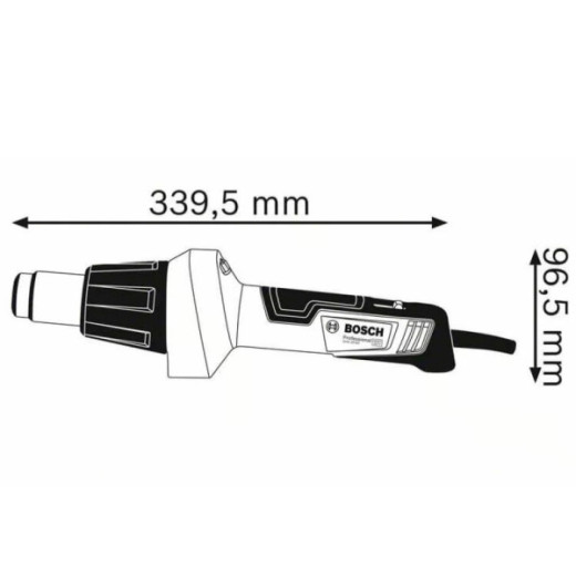 Bosch GHG 20-60 Professional, технічний фен потужністю 2000 Вт з регулюванням температури до 630 °C - 0.601.2A6.400