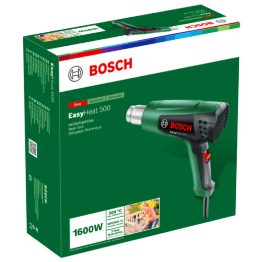 Bosch EasyHeat 500, технічний фен потужністю 1600 Вт з температурою нагріву до 500 °C - 0.603.2A6.020