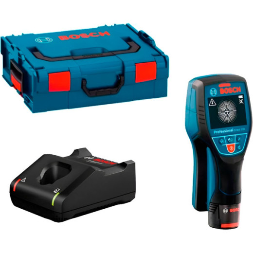 Bosch D-tect 120 Professional, універсальний детектор прихованих комунікацій, з акумулятором GBA 12V 2.0Ah та зарядним пристроєм - 0.601.081.301