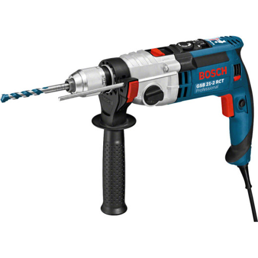 Bosch GSB 21-2 RCT Professional, ударний дриль 1300 Вт, 2-швидкісний редуктор, швидкозатискний патрон 13 мм, Constant Electronic, кейс, 060119C700 - 0.601.19C.700