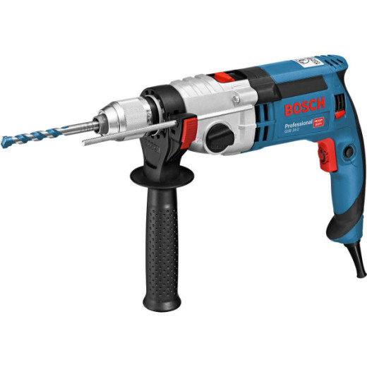 Bosch GSB 24-2, ударний дриль 1100 Вт, 2-швидкісний редуктор, патрон 13 мм, кейс, 060119C801 - 0.601.19C.801