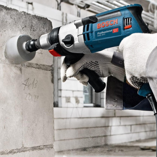 Bosch GSB 24-2, ударний дриль 1100 Вт, 2-швидкісний редуктор, патрон 13 мм, кейс, 060119C801 - 0.601.19C.801