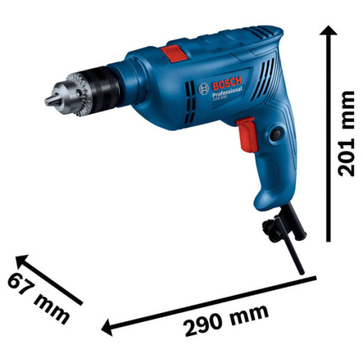 Bosch GSB 600, ударний дриль 600 Вт, патрон 13 мм, реверс, 06011A0320 - 0.601.1A0.320