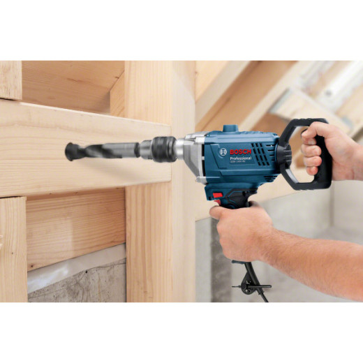 Bosch GBM 1600 RE Professional, дриль-міксер 850 Вт, патрон 16 мм, високий крутний момент, реверс, кейс - 0.601.1B0.000