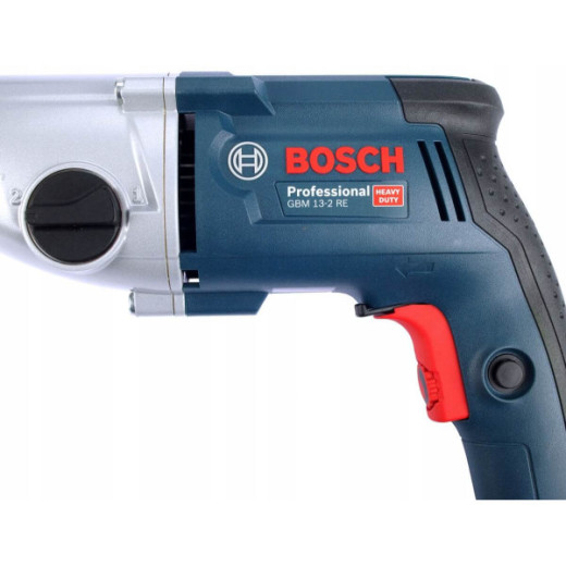 Bosch GBM 13-2 RE Professional, безударний дриль 750 Вт, 2-швидкісний редуктор, патрон 13 мм, реверс, регулювання обертів - 0.601.1B2.000