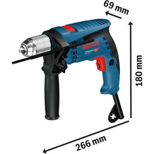Bosch GSB 13 RE Professional, ударний дриль 600 Вт, патрон 13 мм, реверс, регулювання обертів - 0.601.217.100