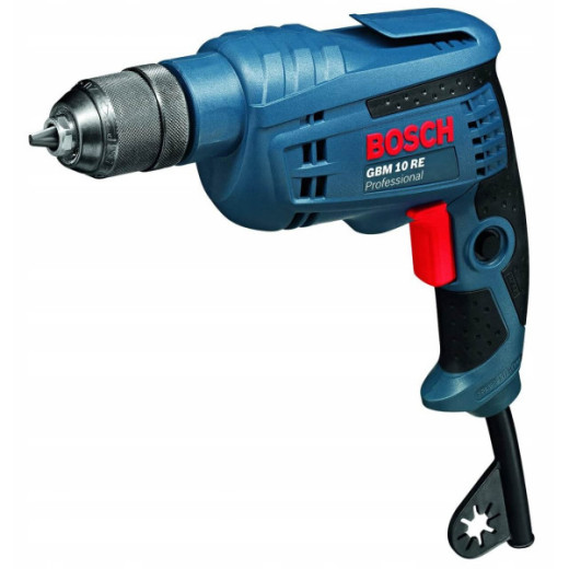 Bosch GBM 10 RE Professional, безударний дриль 600 Вт, патрон 10 мм, реверс, регулювання обертів - 0.601.473.600