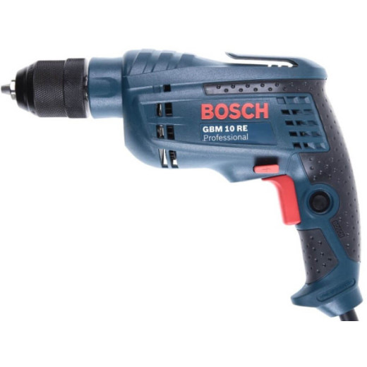 Bosch GBM 10 RE Professional, безударний дриль 600 Вт, патрон 10 мм, реверс, регулювання обертів - 0.601.473.600