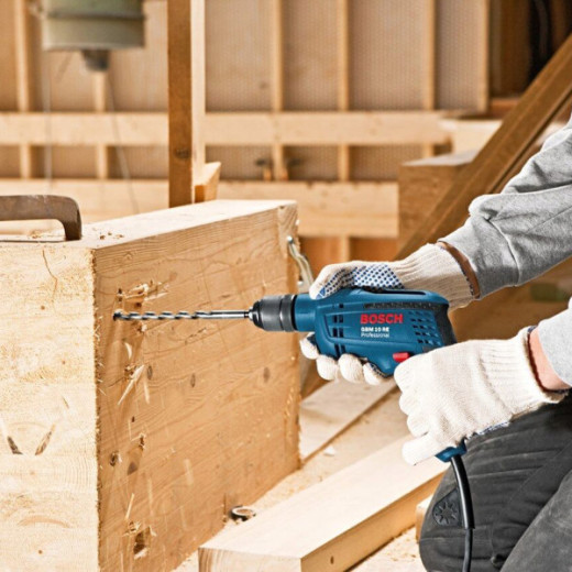 Bosch GBM 10 RE Professional, безударний дриль 600 Вт, патрон 10 мм, реверс, регулювання обертів - 0.601.473.600