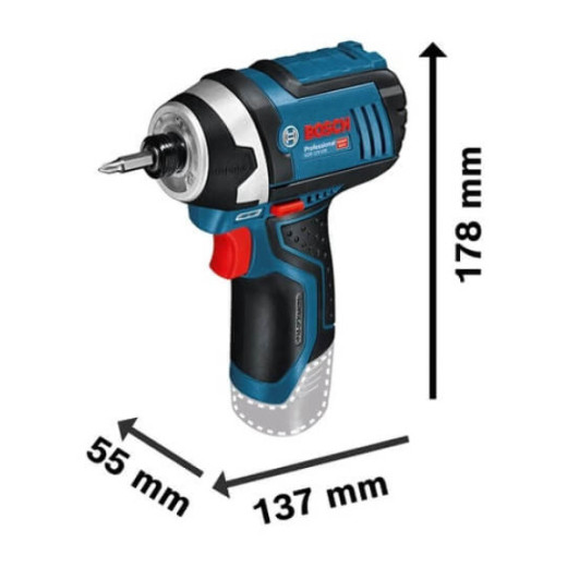 Bosch GDR 12V-105 Professional, акумуляторний ударний гайковерт без акумулятора та зарядного пристрою - 0.601.9A6.901