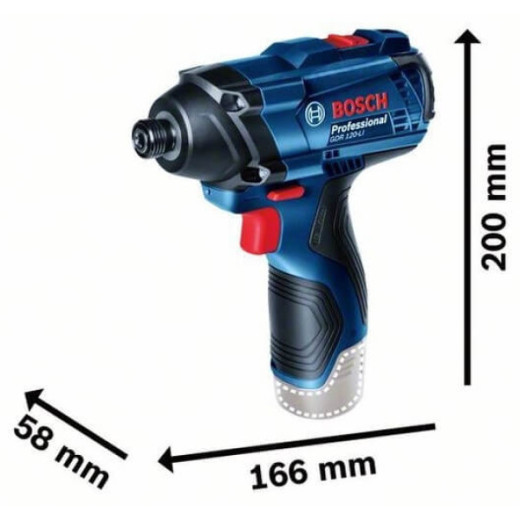 Bosch GDR 120-LI Professional, акумуляторний ударний гайковерт без акумулятора та зарядного пристрою - 0.601.9F0.000