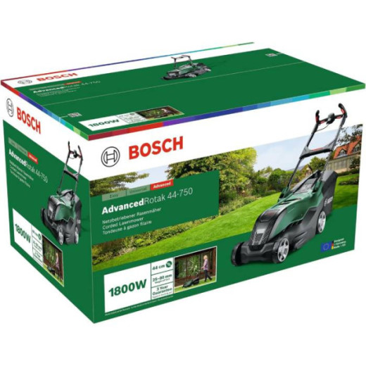 Bosch AdvancedRotak 44-750, електрична газонокосарка з шириною скошування 44 см та травозбірником 50 л - 0.600.8B9.J00