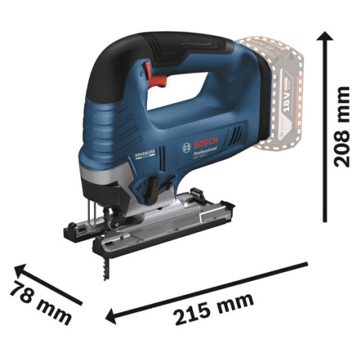Bosch GST 185-LI Professional, акумуляторний лобзик 18 В, без акумулятора та зарядного пристрою - 0.601.5B3.021