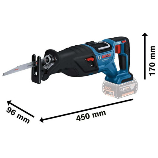 Bosch GSA 185-LI Professional, акумуляторна шабельна пила з безщітковим двигуном, без АКБ та ЗП - 0.601.6C0.020