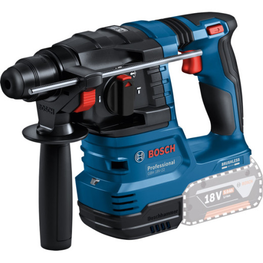 Bosch GBH 18V-22 + GWS 18V-8, набір акумуляторних інструментів з 2 акумуляторами GBA 18V 4.0 Ah, зарядним пристроєм GAL 18V-40 та сумкою M-BAG - 0.615.V00.03C