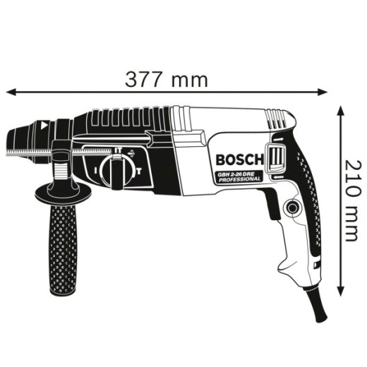Перфоратор Bosch GBH 2-26 DRE Professional SDS-Plus 800 Вт, 2.7 Дж, кейс - 0.611.253.708