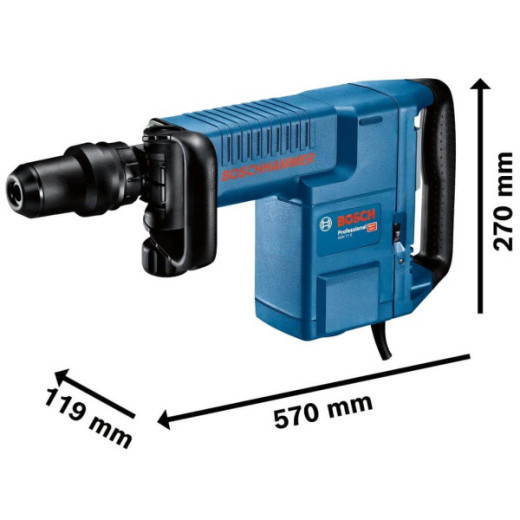 Bosch GSH 11 E Professional, відбійний молоток SDS-max у кейсі з плоским зубилом - 0.611.316.708