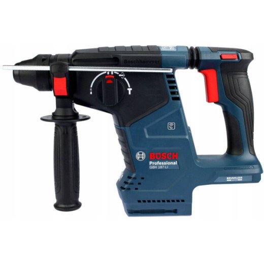 Bosch GBH 187-Li Professional, акумуляторний перфоратор SDS-Plus, 18 В, 2 акумулятори GBA 18V 5.0 Ah, зарядний пристрій GAL 1880 CV, кейс - 0.611.923.021