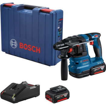 Bosch GBH 185-Li Professional, акумуляторний перфоратор SDS-Plus, 18 В, акумулятор GBA 18V 4.0 Ah, зарядний пристрій GAL 18V-40, кейс