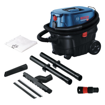Bosch GAS 12-25 PL Professional, будівельний пилосос для сухого та вологого прибирання, 1250 Вт, контейнер 25 л, клас пилу L