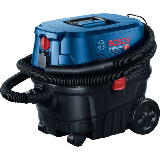 Bosch GAS 12-25 PL Professional, будівельний пилосос для сухого та вологого прибирання, 1250 Вт, контейнер 25 л, клас пилу L - 0.601.97C.100