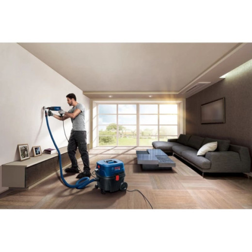 Bosch GAS 12-25 PL Professional, будівельний пилосос для сухого та вологого прибирання, 1250 Вт, контейнер 25 л, клас пилу L - 0.601.97C.100