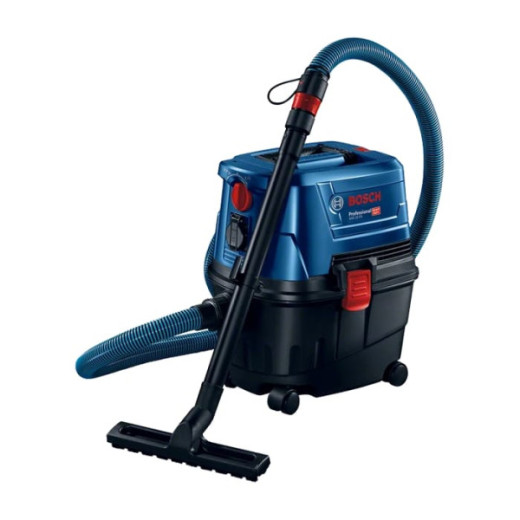 Bosch GAS 15 PS Professional, професійний будівельний пилосос для сухого та вологого прибирання, 1100 Вт, контейнер 15 л, розетка для електроінструменту - 0.601.9E5.100