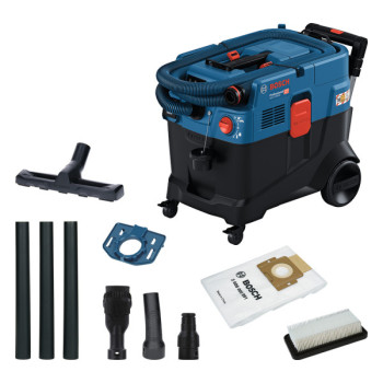 Bosch GAS 12-40 MA Professional, професійний будівельний пилосос для сухого та вологого прибирання, 1200 Вт, контейнер 40 л, клас пилу M, автоматичне очищення фільтра
