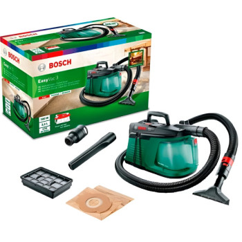Bosch EasyVac 3, господарський пилосос для сухого прибирання, 700 Вт, контейнер 2 л, підключення електроінструменту