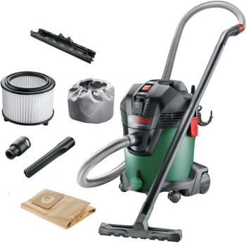 Bosch AdvancedVac 20, будівельний пилосос для сухого та вологого прибирання, контейнер 20 л, 1200 Вт, функція видування