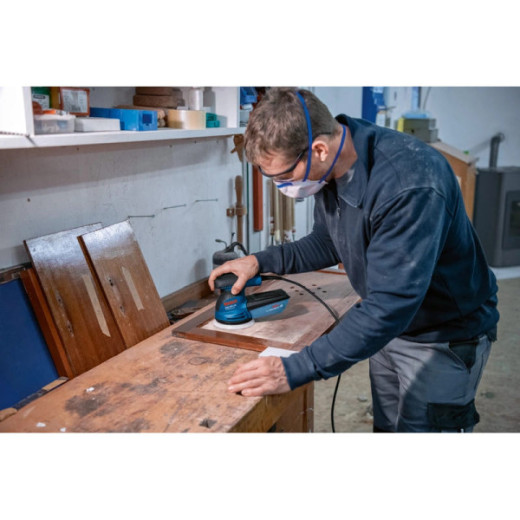 Bosch GEX 125-1 AE Professional, ексцентрикова шліфувальна машина 250 Вт з регулюванням обертів та пилозбірником - 0.601.387.500