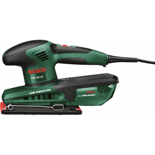 Bosch PSS 200 AC, вібраційна шліфувальна машина 200 Вт з контейнером для пилу та кейсом - 0.603.340.100